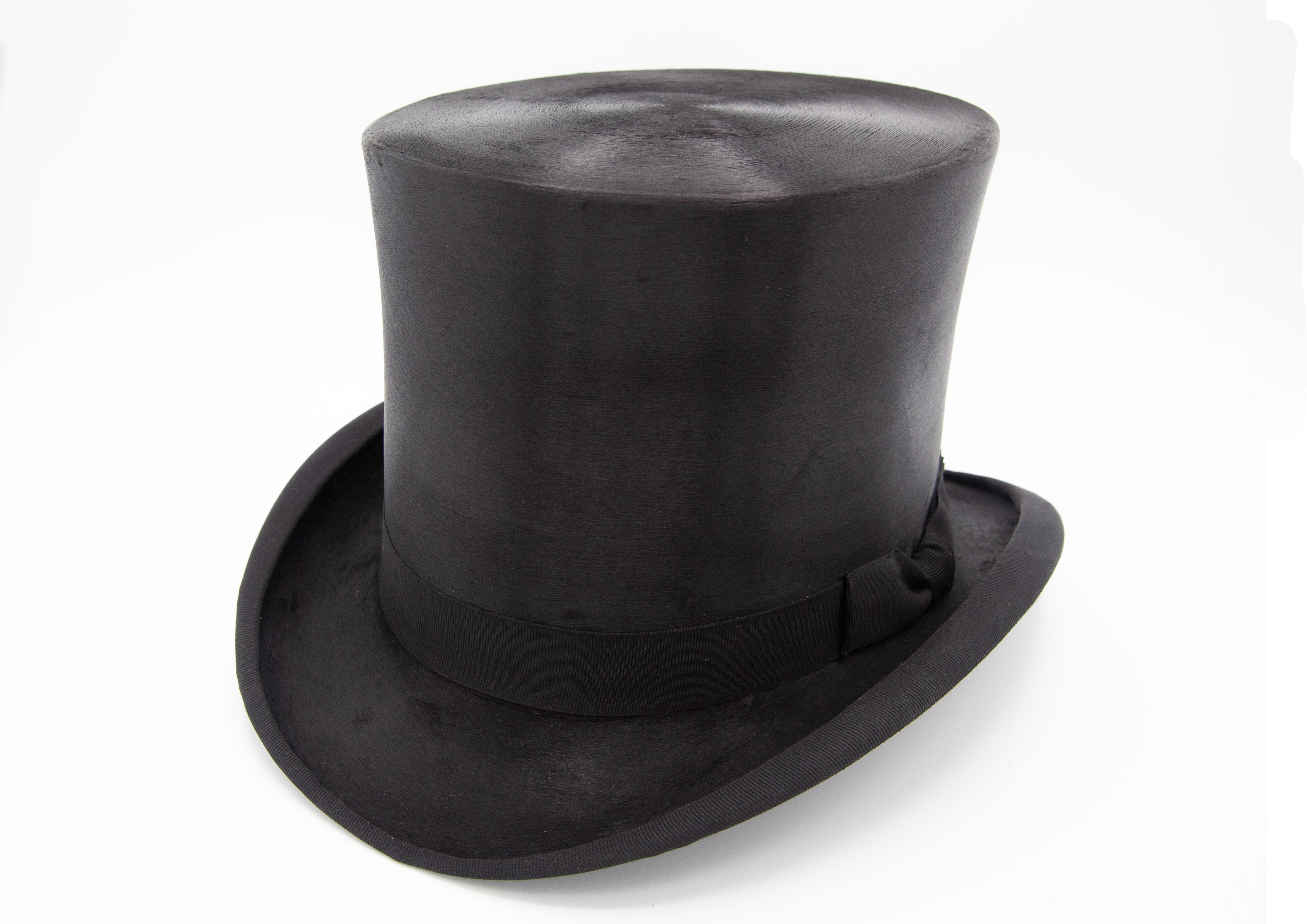 TRESS & CO Vintage black silk top hat 