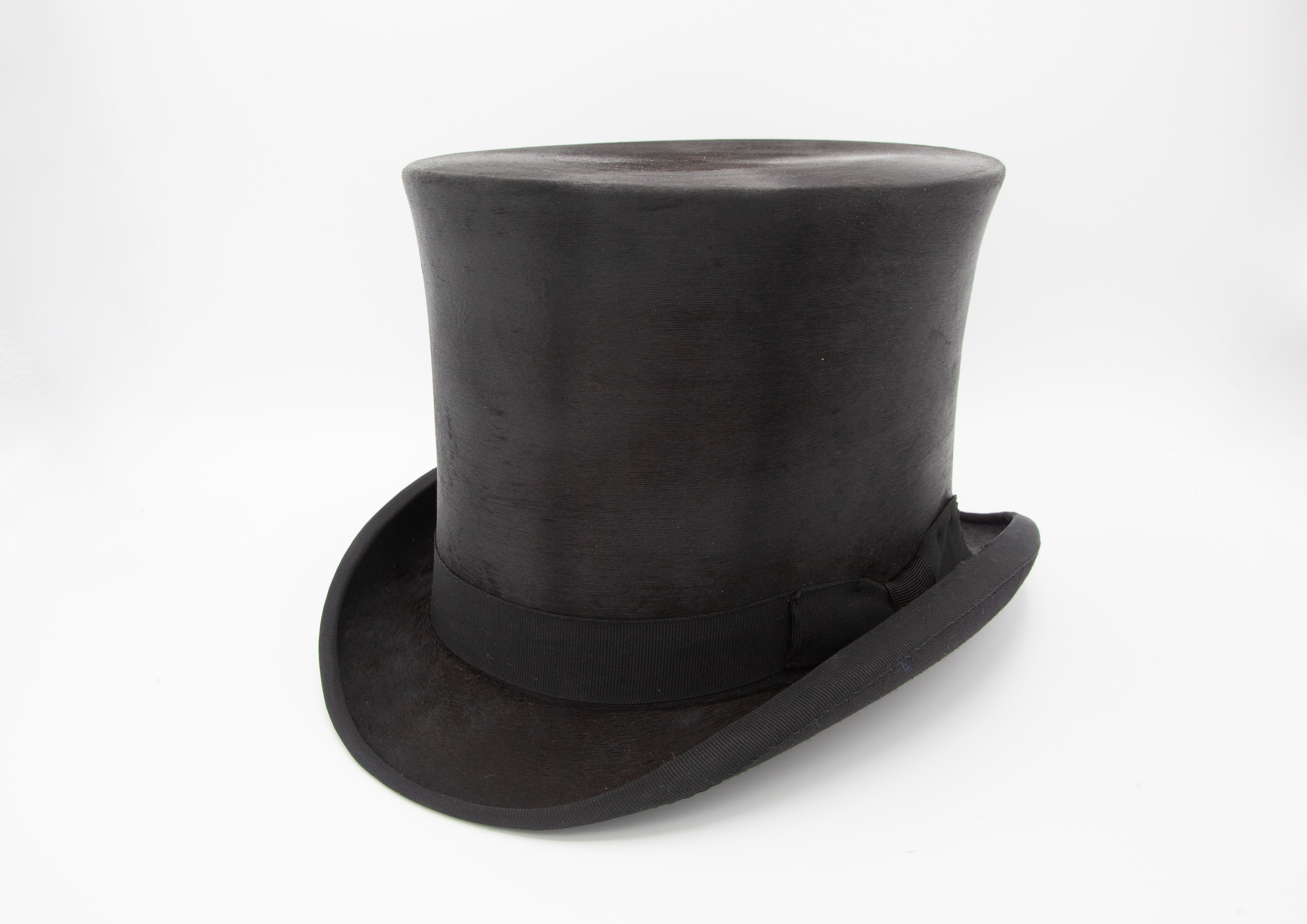 R A ROBERTS & CO Vintage black silk top hat 