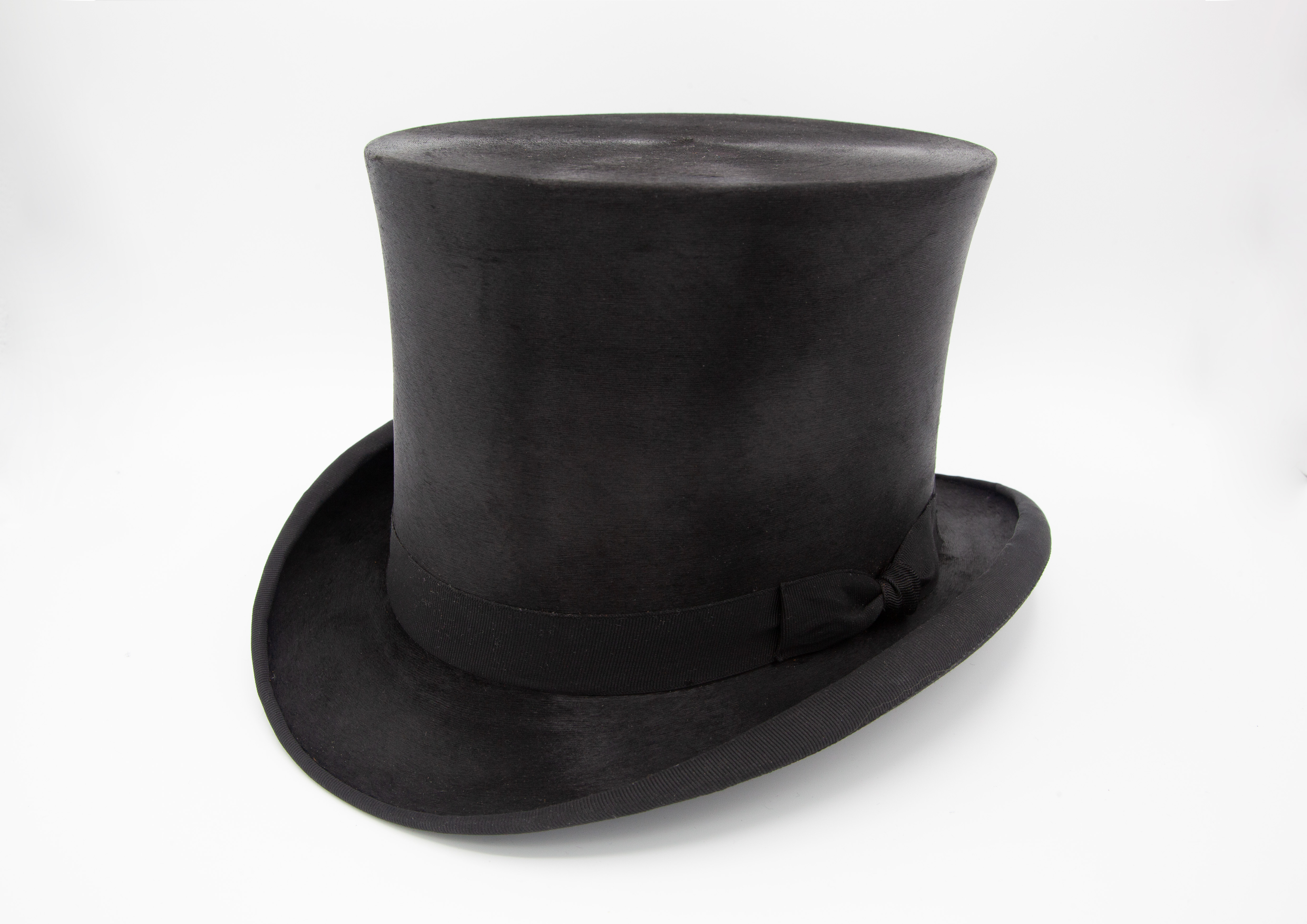 Tress and Co Vintage black silk top hat 
