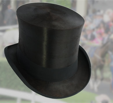 DUNN & CO. black silk top hat; ready to wear 