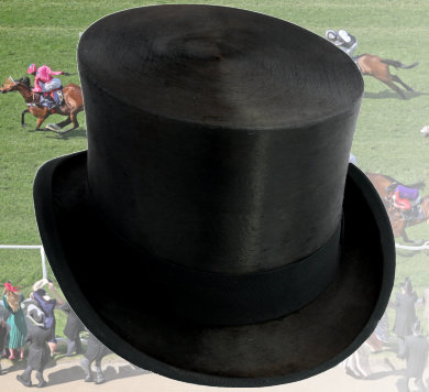 Oostvogel Vintage black silk top hat 